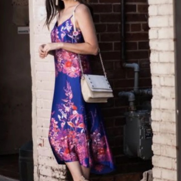 Banana Republic Floral Strappy Midi Dress sz 00P - Picture 3 of 7